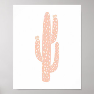 Boho Neutral Blush Cactus Cacti Nursery Decor Baby Poster