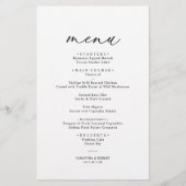Boho Neutral Blush Elegant Wedding Menu (Voorkant)