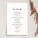 Boho Neutral Blush Elegant Wedding Menu<br><div class="desc">Deze aanpasbare menukaart is ontworpen om te coördineren met het Romantische collectie voor de bruiloft van het Manuscript,  en bevat een veeleisende tekst voor de kalligrafie van het script,  die is gekoppeld aan een klasachtige serif lettertype in zwart met een aanpasbaar monogram op de achterzijde. Overeenkomende objecten beschikbaar.</div>