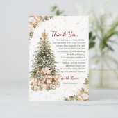 Boho Neutral Christmas Baby shower Bedankkaart (Staand voorkant)