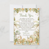 Boho Neutral Dinosaur-Baby shower Bedankkaart (Voorkant)