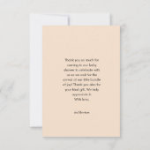 Boho Neutral Dinosaur Baby shower bedankkaart (Achterkant)