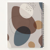 BOHO Neutral Earth Tones Onderwerp Naam Notitieboek (Achterkant)