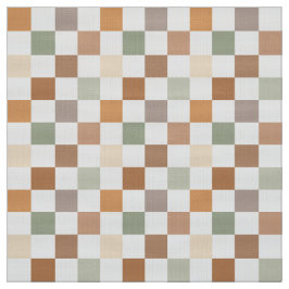 Boho Neutral Earthy Checker Checkerboard Checkered Stof