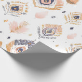 Boho Neutral Feather Cadeaupapier (Hoek)