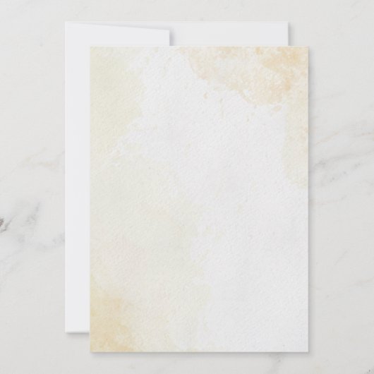 Boho Neutral Floral Wedding Kaart (Achterkant)