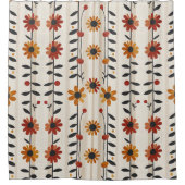 Boho Neutral Flowers Douchegordijn (Voorkant)