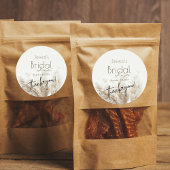 Boho Neutral Fluffy Pampas Grass Vrijgezellenfeest Ronde Sticker