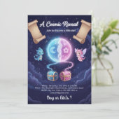 Boho Neutral Gender Reveal Invitation Kaart (Staand voorkant)