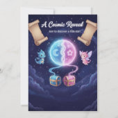 Boho Neutral Gender Reveal Invitation Kaart (Achterkant)