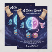 Boho Neutral Gender Reveal Invitation Kaart (Voorkant / Achterkant)