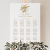 Boho Neutral Gouden Doop Zitkaart Teken Poster