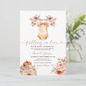 Boho Neutral Herfst Kleding Baby shower Uitnodigin Kaart (Staand voorkant)