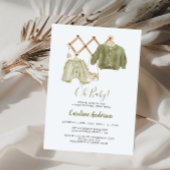 Boho Neutral Kleding Baby shower Kaart
