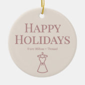 Boho Neutral Logo Ornament for Boutiques (Voorkant)