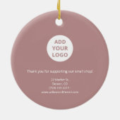 Boho Neutral Logo Ornament for Boutiques (Achterkant)