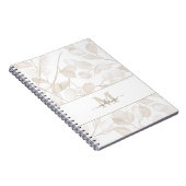 Boho Neutral Lunaria Custom Name Initiaal Notitieboek (Rechterzijde)