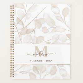 Boho Neutral Lunaria Custom Name Initiaal Planner