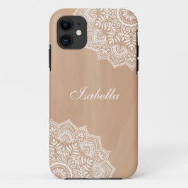 Boho Neutral Mandala Aangepaste Naam Case-Mate iPhone Case