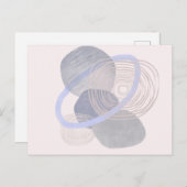 Boho Neutral Organic Shapes Art Post Kaart (Voorkant / Achterkant)