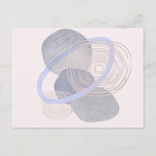 Boho Neutral Organic Shapes Art Post Kaart (Voorkant)