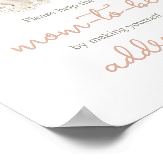 Boho Neutral pompoen Baby shower Envelope Station Poster (Hoek)