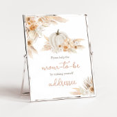 Boho Neutral pompoen Baby shower Envelope Station Poster