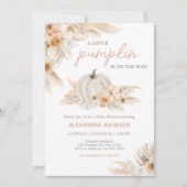 Boho Neutral Pumpkin Baby shower Kaart (Voorkant)