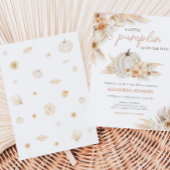 Boho Neutral Pumpkin Baby shower Kaart