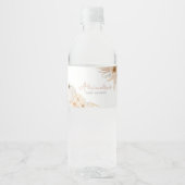 Boho Neutral Pumpkin Baby shower Waterfles Etiket (Voorkant)