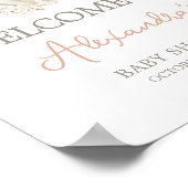 Boho Neutral Pumpkin Baby shower Welkom Poster (Hoek)
