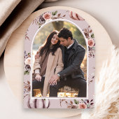 Boho Neutral Pumpkin Floral Arch Vrijgezellenfeest Kaart