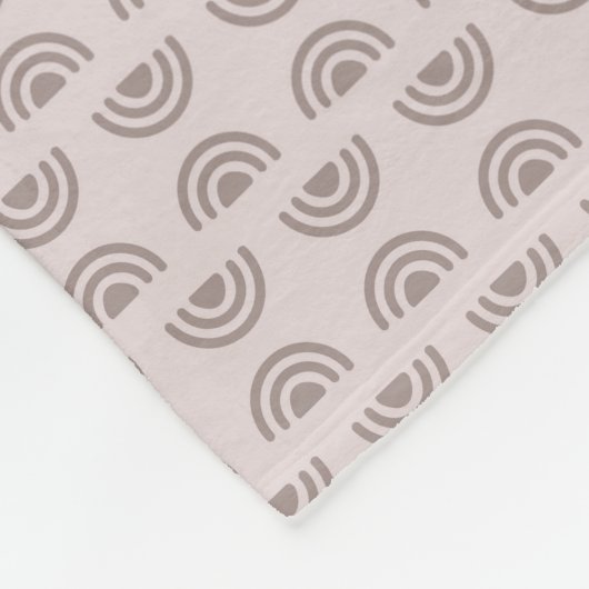 Boho Neutral Rainbow Fleece Blanket (Hoek)