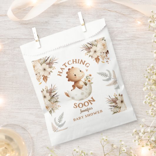 Boho Neutral Schattigee Dinosaurus Baby shower Fav Bedankzakje (Geknipt)