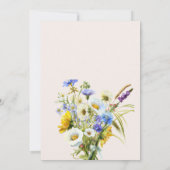 Boho Neutral Watercolor Wildflower Wedding Save T The Date (Achterkant)