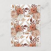 Boho Neutral Waterverf Pampas Trouwgegevens Informatiekaartje (Achterkant)