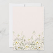 Boho Neutral White Waterverf Wildflower Wedding Save The Date (Achterkant)