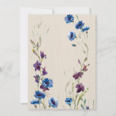 Boho Neutral White Waterverf Wildflower Wedding Save The Date (Achterkant)