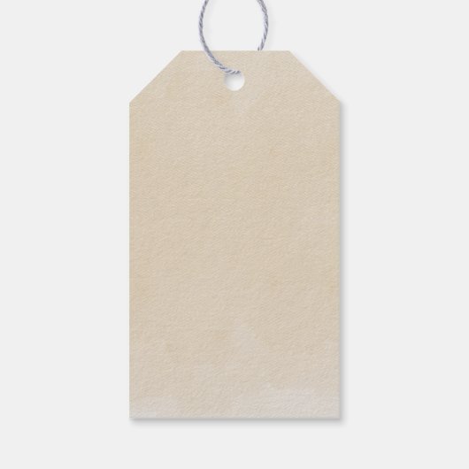 Boho Neutral Wood Block Letters Cadeaulabel (Achterkant)