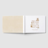 Boho Neutral Wood Block Letters Gastenboek (Volledig)