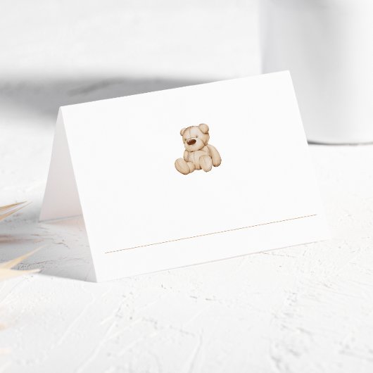 Boho Neutral Wood Block Letters Plaatskaartje