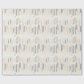 Boho neutrale aardeachtige marine roestige geometr cadeaupapier (Vlak)