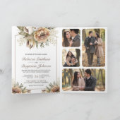 Boho Neutrale Aardse Bloem Taupe QR Code Trouwen (Binnen)