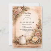 Boho Neutrale Baby Is Brewing Shower Kaart (Voorkant)