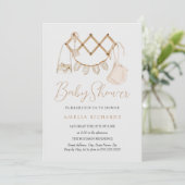 Boho Neutrale Baby Shower Kaart (Staand voorkant)