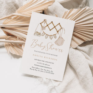 Boho Neutrale Baby Shower Kaart