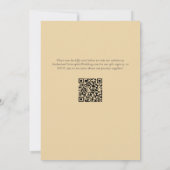 Boho Neutrale Bloemen Veren Hart Krans Bruiloft Kaart (Achterkant)