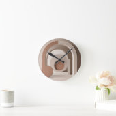 Boho Neutrale Boog Geometrisch Modern Ronde Klok (Huis)