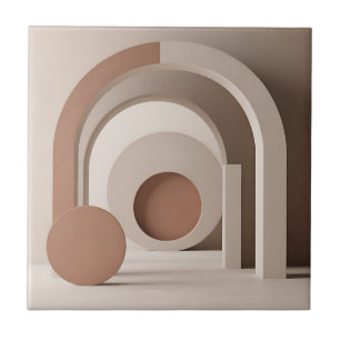 Boho Neutrale Boog Geometrisch Modern Tegeltje