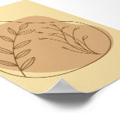 Boho Neutrale Botanische Abstracte Wandkunst Print (Hoek)